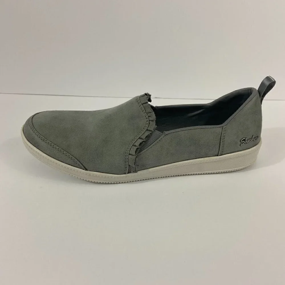 Skechers Women's Slip-on Classic Fit Shoes Air Cooled Memory Foam Grey Size 9